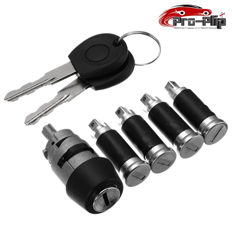 ProPlip 4 serrures Portes Baillets + neiman compatible avec VOLKSWAGEN T4 Transporter Caravelle MK IV 701837205 + 2 clés contact