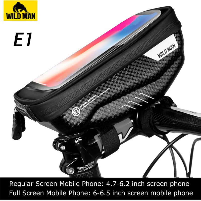 Sauvage homme sac haut vélo Tube sac étanche à la pluie vélo guidon sac coquille dure vélo sacs vt - Modèle: e1Black - HTBBZXCBA09664