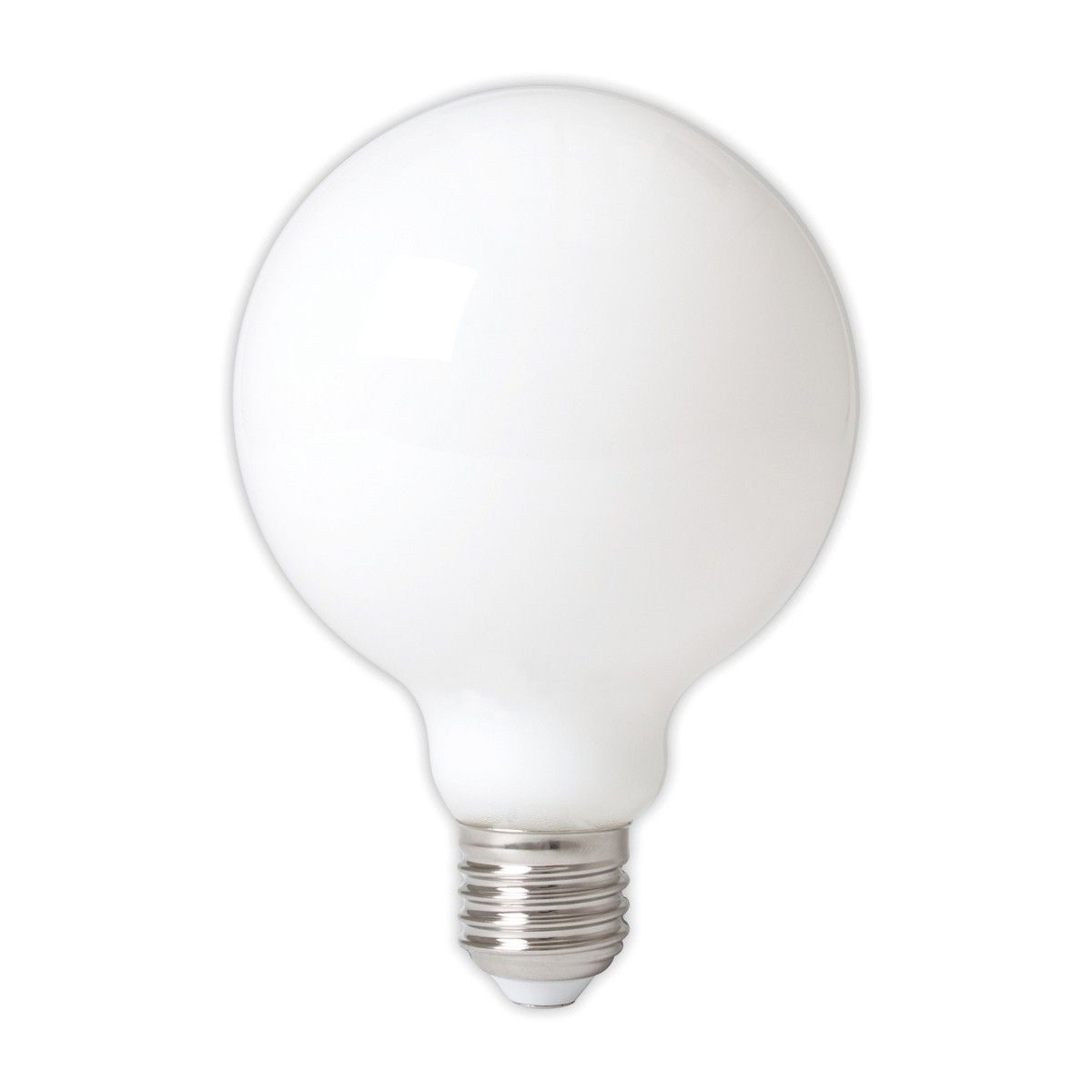 Ampoule LED E27 GLOBE en verre opale blanc Ø8cm