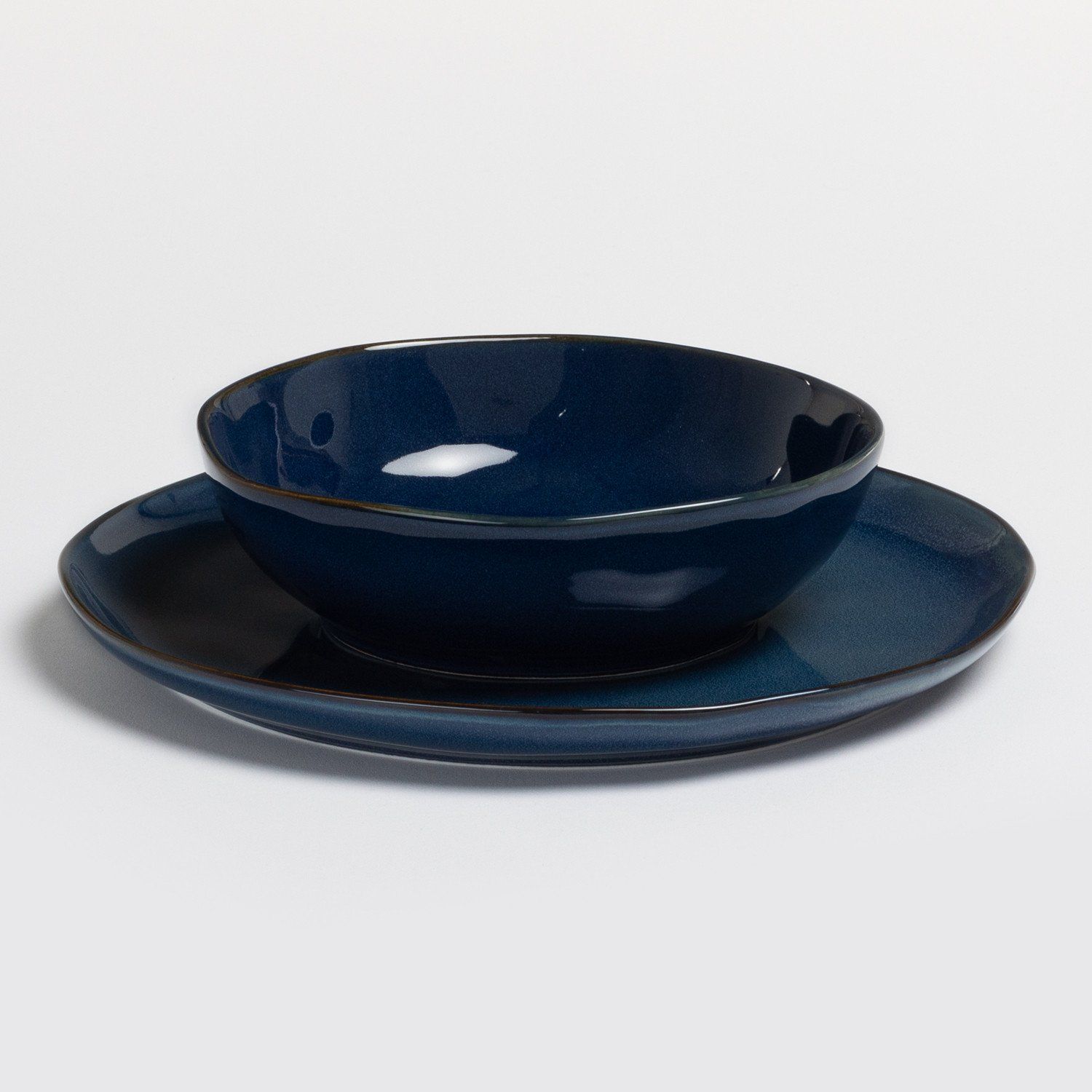 Lot de 4 assiettes plates et 4 assiettes creuses Biöh A