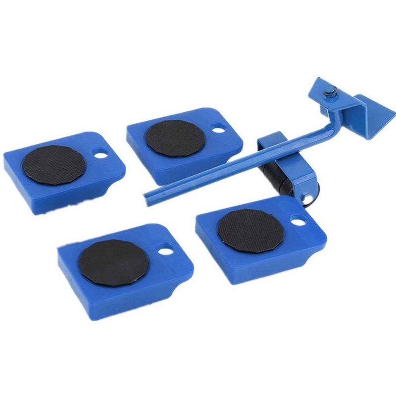 Les Déménageurs De Meubles Réutilisables Pour refrigerateurs, les canapes, les lits, les armoires Rouleau D'élévateur De Meuble En Acier Plastique Bleu