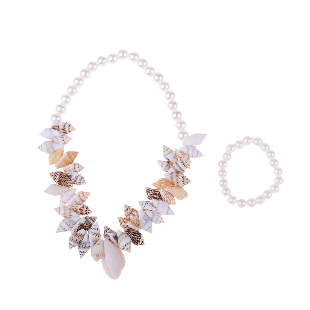 Collier De Coquillages Et Bracelet Pour Poupée Américaine De 18 Pouces