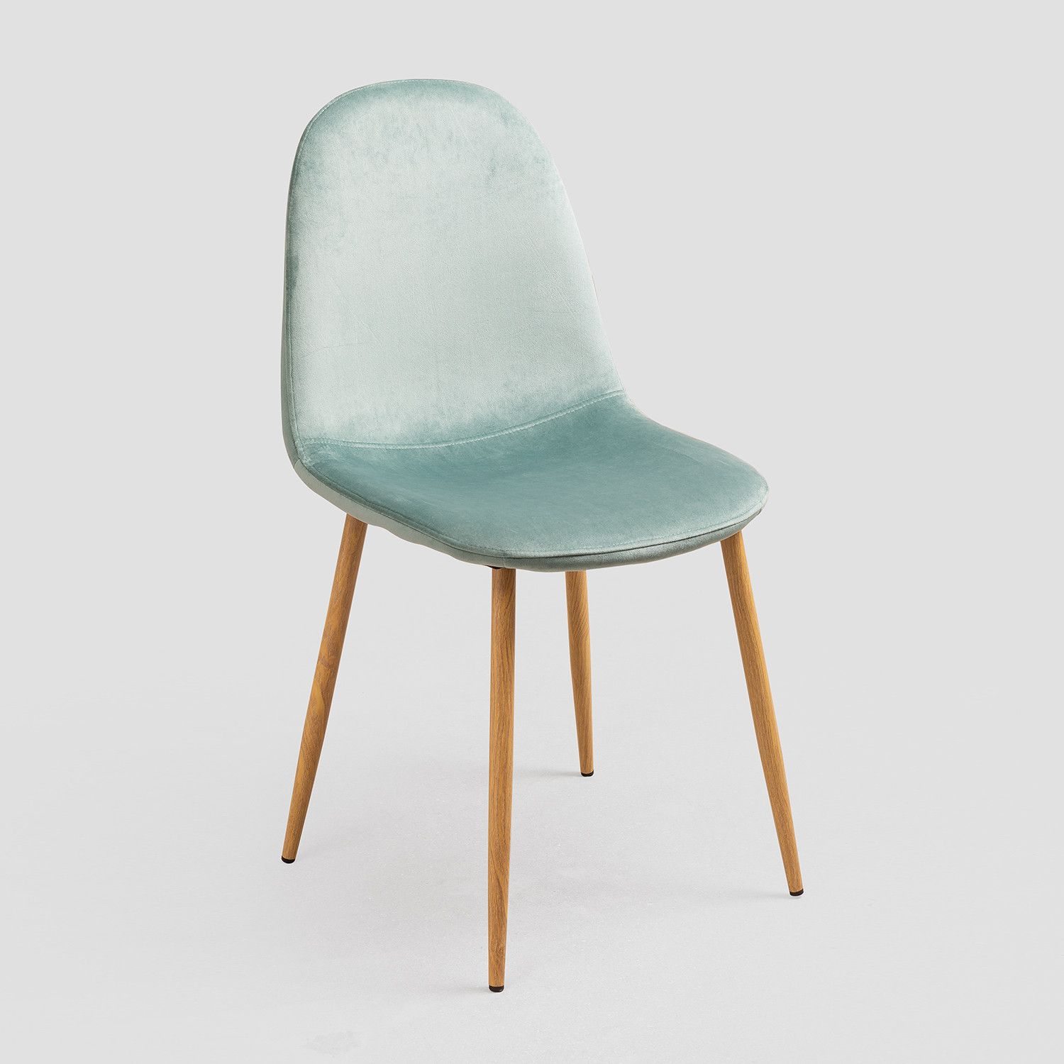 Lot de 2 Chaises en Velours Glamm Bois naturel