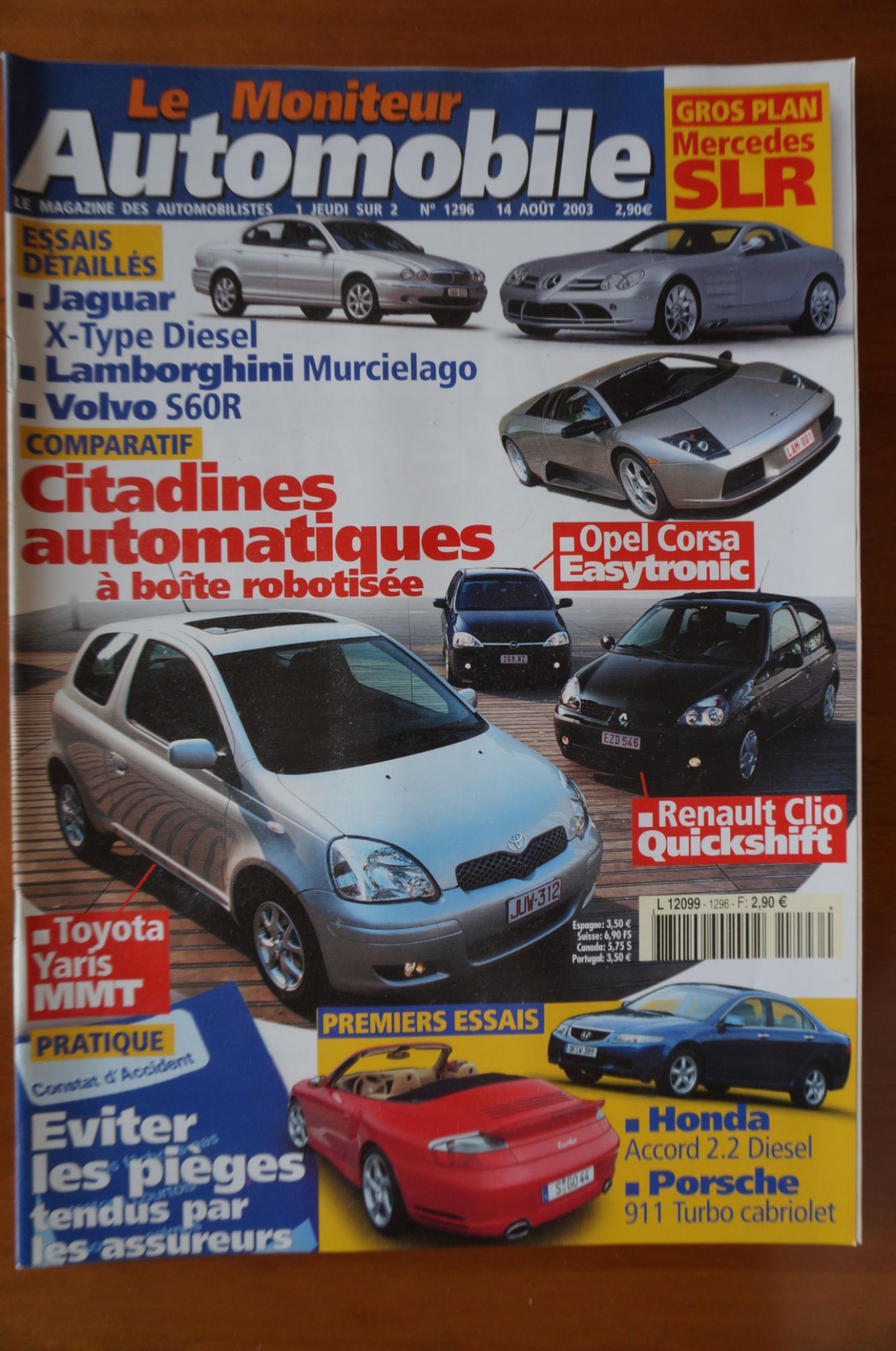 LE MONITEUR AUTOMOBILE 1296 - JAGUAR X-TYPE 2.0d - VOLVO S60 R - LAMBORGHINI MURCIELAGO