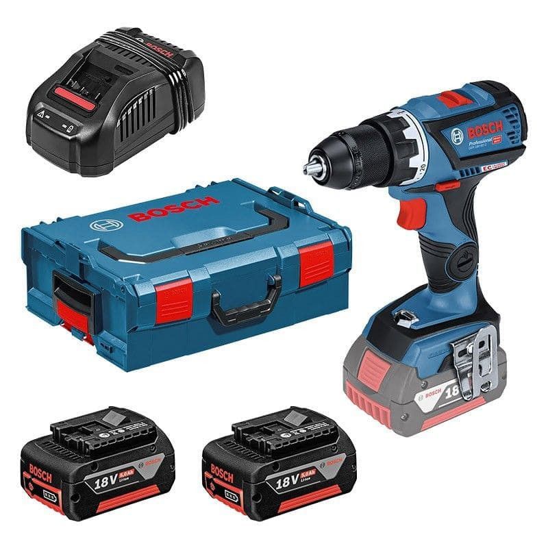 Perceuse visseuse 18V (2x 5.0Ah) dans coffret L-Boxx - BOSCH GSR 18V-60 C