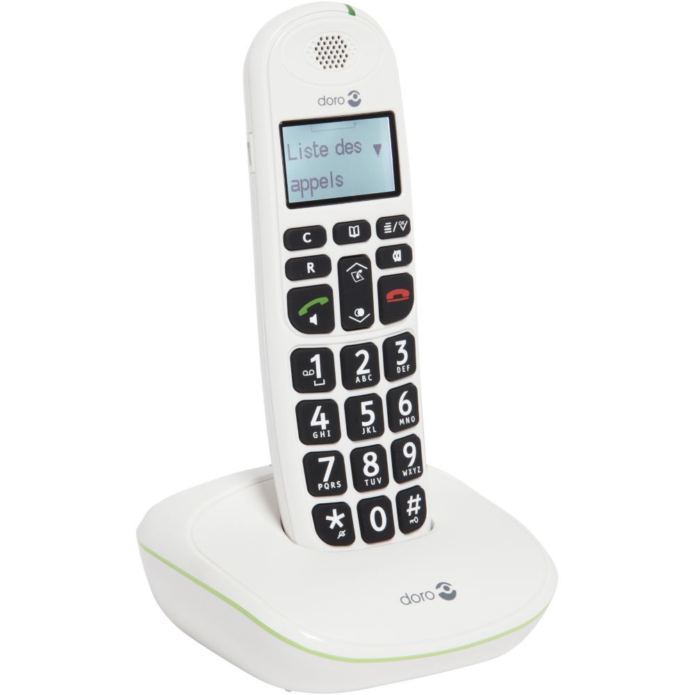 DORO PhoneEasy 110 - Téléphone sans fil avec ID d'appelant/appel en instance - DECTGAP - blanc
