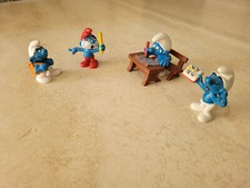Schtroumpfs  schleich/Pejo vintage années 1980 Schtroumpfs et maîtres à l'école