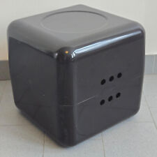 CUBE BAR VINTAGE 1970 DE JEAN GARCON POUR FORMAG 70S SPACE AGE PLASTIQUE NOIR