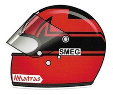 G. VILLENEUVE helmet left Sticker vinyle laminé gauche