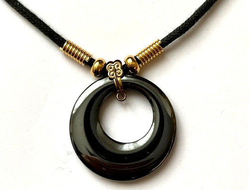 Collier pendentif hématite - collier,