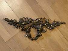ANCIEN GRAND FRONTON  ORNEMENT  GARNITURE DE MEUBLE EN BRONZE XIXE SIECLE