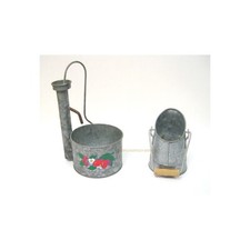 LOT 2 DECOS METAL GALVANISE