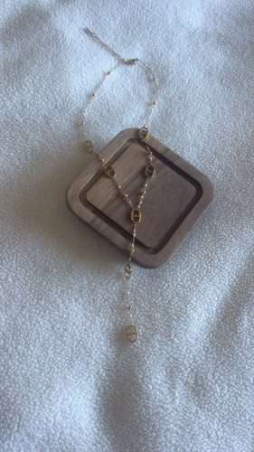 Collier doré maille marine - y,