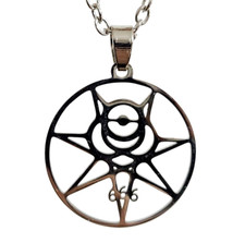 Aleister Crowley Magick Occulte Thelema Sigil 666 Satanique Collier Chaîne