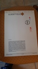 Timbre français 1992 - french stamp - J.O. Albertville - Document Philatélique
