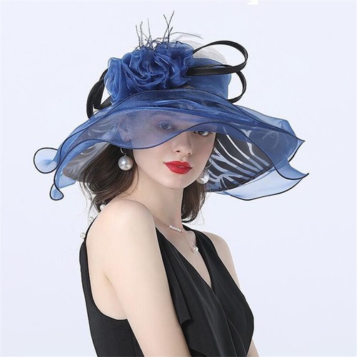 Femme organza église chapeau - organza,