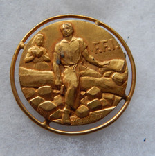 Résistance Libération - Insigne Broche FFI 1944 Signé Monier - F.F.I