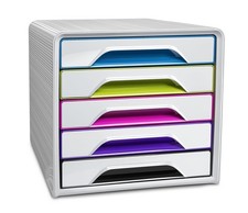 Bloc de classement Module Organisateur 5 tiroirs Rangement documents Bureau S...