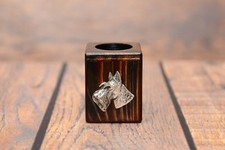 Scottish Terrier - Bougeoir En Bois Avec L'Image D'Un Chien, ArtDog Type 2 DE