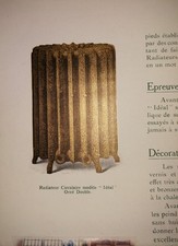 Brochure Publicité Radiateurs IDEAL  art nouveau fin XIX eme debut XX eme