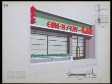 BAR AMERICAIN A PARIS - 1930 - POCHOIR AVEC ENCRE DOREE - GEORGES GOLDBERG