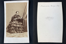 Disdéri, Paris, Princesse Élisa Napoléone Baciocchi Vintage cdv albumen print.