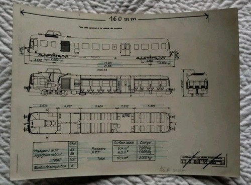 Autorail 300 ch plan - s.n.c.f.~autorail, ch~plan