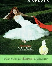 Publicité Advertising 089  2007  parfum Mariage Amarige Givenchy   Marionnaud