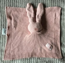 Doudou Lapin rose mailles tricot Lapidou Nattou