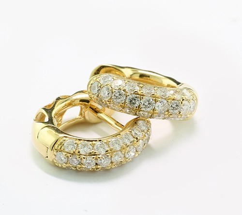 Créoles diamants carat - 0,60,