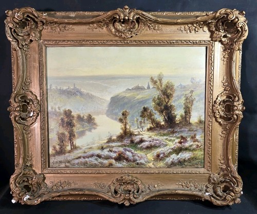 Tableau ancien huile paysage - tableau,