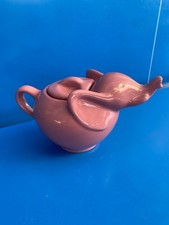 Théière forme d'éléphant Lipton Mauve Claire Made in France Vintage 1980