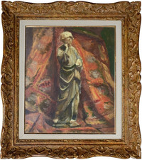 HENRI LAFFITE (1885-1977) NATURE MORTE A LA STATUT RELIGIEUSE DENIS 1930 (123)