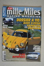 ALPINE Magazine MILLE MILES n°44 2004 A110 R17 Gordini Renault R5 GT Turbo A610