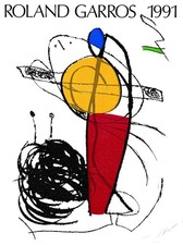 AFFICHE   POSTER    TENNIS ROLAND GARROS 1991