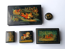 Lot boites laque russe USSR