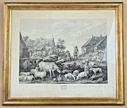 Eau forte encadrée 1772 - encadrée,,