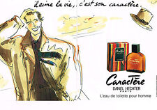 PUBLICITE ADVERTISING 014   1989   DANIEL HECHTER  eau de toilette CARACTERE (2p