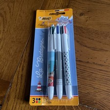 LOT  3 STYLOS BIC 4 COULEURS