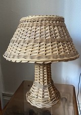 Rare lampe rotin osier - -,