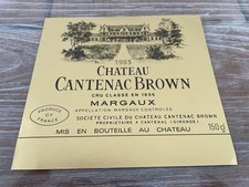 Étiquette de Château Cantenac Brown 1983 - 150 cl