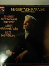 DISQUE VINYLE 33 TOURS  HERBERT VON KARAJAN SCHUBERT/WEBER/LISZT