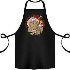 Cher Père Noël Drôle Cavalier Cheval Noël Tablier Coton 100% Biologique