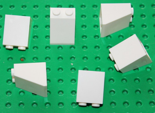 Lego white slope - x,