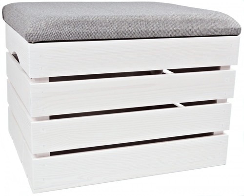 Pouf bois avec coffre de - en,