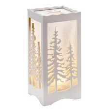 Boîte Lumineuse Silhouette De Noël 23cm - Arbres