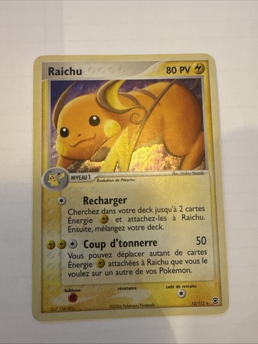 Carte pokémon raichu - raichu, 12/112