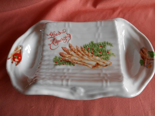 Plat asperges porcelaine - plat, à