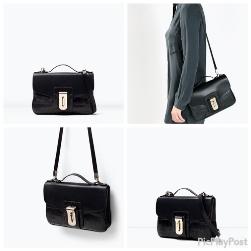 Zara croc pattern messenger - zara,