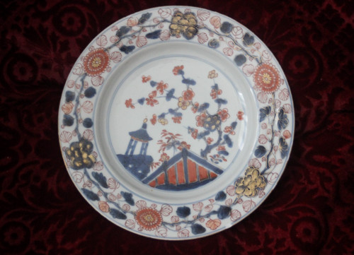 Assiette plate pagode - plate, à